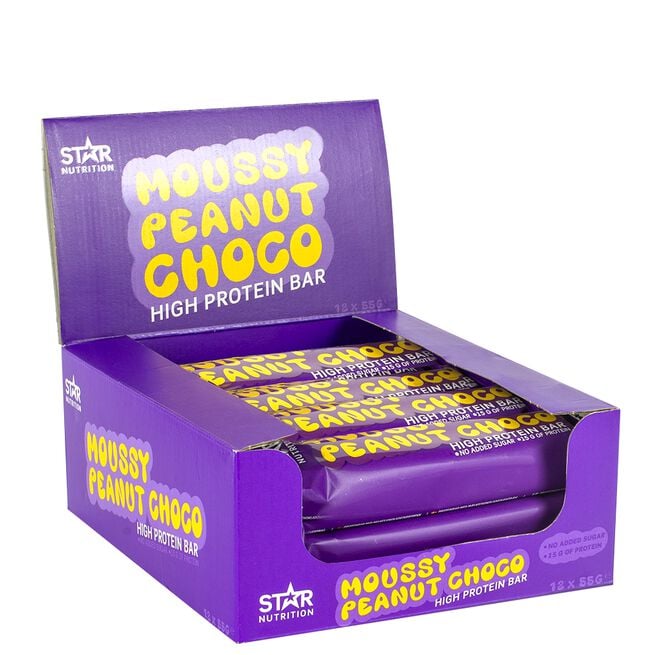 12 x Soft Protein Bar, 55g, Moussy Peanut Choco 12 x Soft Proteinbar 55 g Moussy Peanut Choco