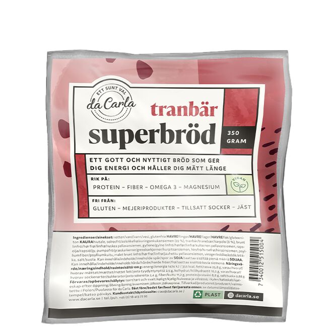 Superbröd Tranbär 350 g Superbröd Tranbär 350 g
