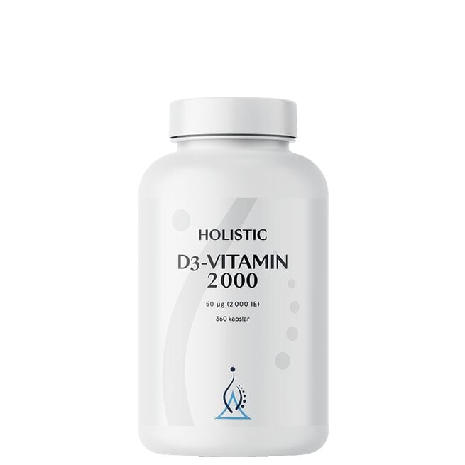 Holistic D3-vitamin 2000IE, 360 kapslar D3-vitamin 2000 IE 360 kapslar