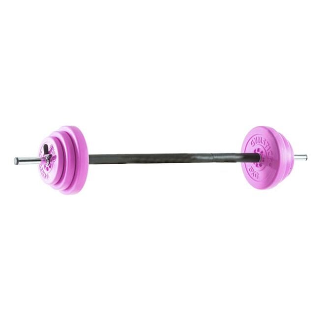 20 kg pump set inkl. skivstång Skivstångsset Rosa 20 kg