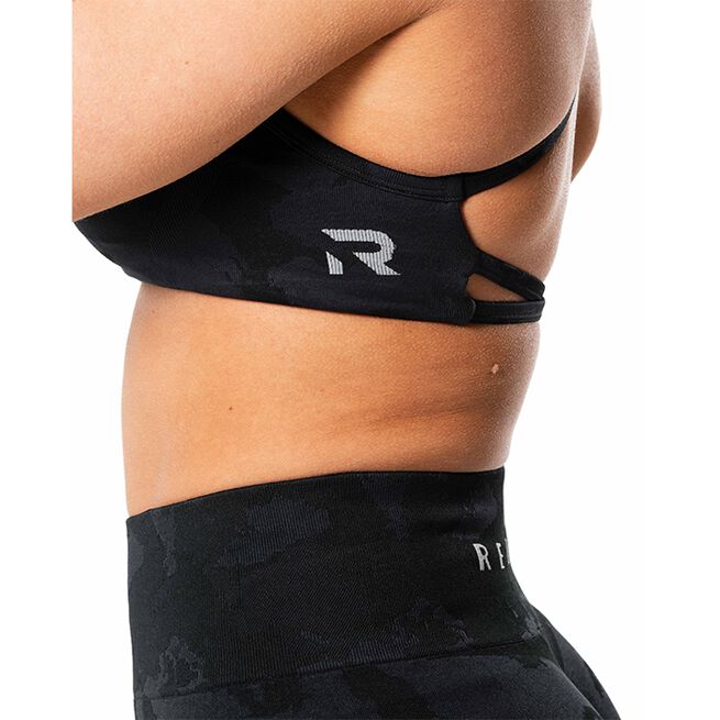 Relode Prime Seamless Camo Top, Black, L  Prime Seamless Camo Sport-bh Svart