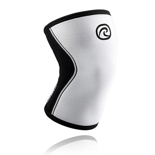 RX Knee Sleeve, 7mm, White/Black, XS RX Knäskydd 7mm Vit/Svart