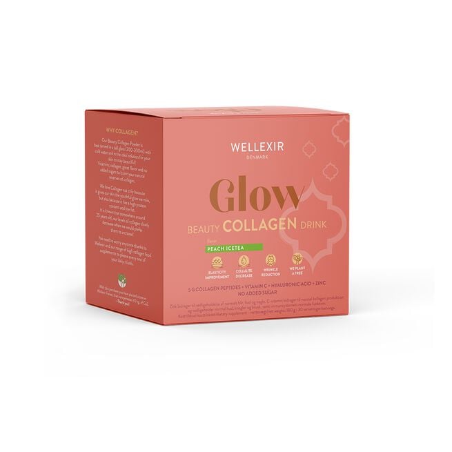 Wellexir Glow Beauty Drink Peach Ice Tea 30 st Glow Beauty Dryck Persika Iste 30 st