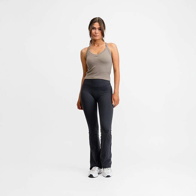Ribbed Sports Tank Top, Almond, XS  Träningslinne Beige