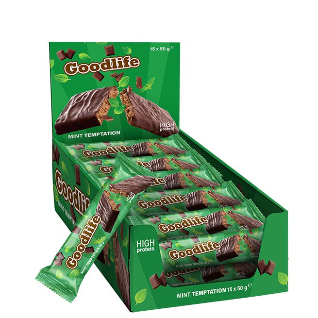 15 x Goodlife, 50 g, Mint Temptation 15 x Proteinbar 50 g Mint Temptation