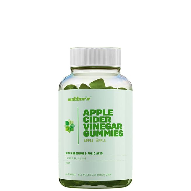 Apple Cider Vinegar + Krom & B6+B12 60 st Gummies Äpplesmak Äppelcidervinäger Gummies 60 st