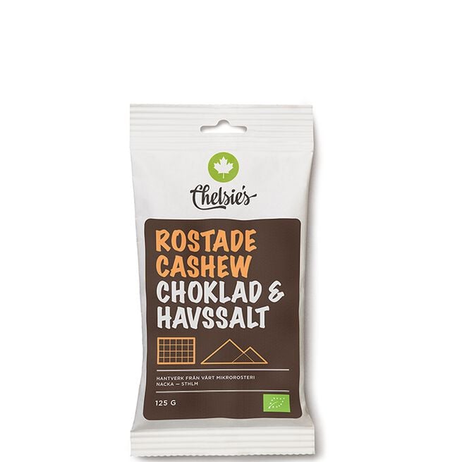Rostade Cashewnötter Choklad Och Havssalt 125 g  Rostade Cashewnötter Choklad Och Havssalt 125 g