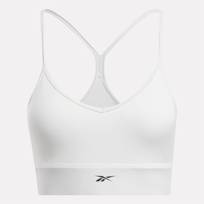 ID Train Tri-Back Bra, White, L ID Train Knit Sport-bh Blå
