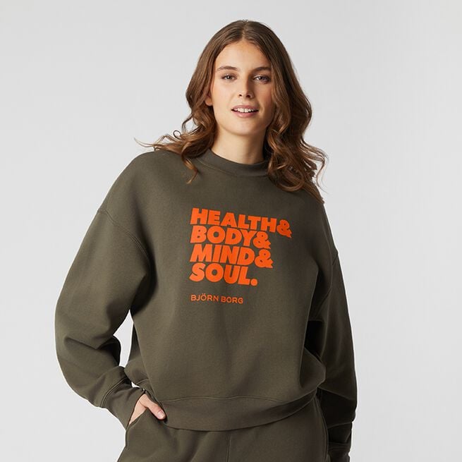 Björn Borg Studio Oversized Crew, Tamrac Studio Oversized Tröja Grön
