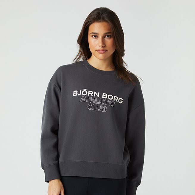Björn Borg Boyfriend Crew, Asphalt Boyfriend Sweatshirt Svart