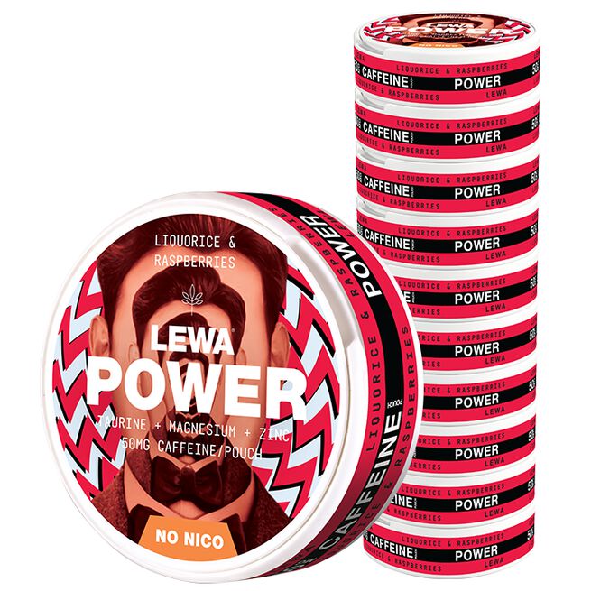 10 x LEWA Functional NoNico POWER Liquorice/Raspberries 10 x LEWA Functional Snus POWER Liquorice/Raspberries