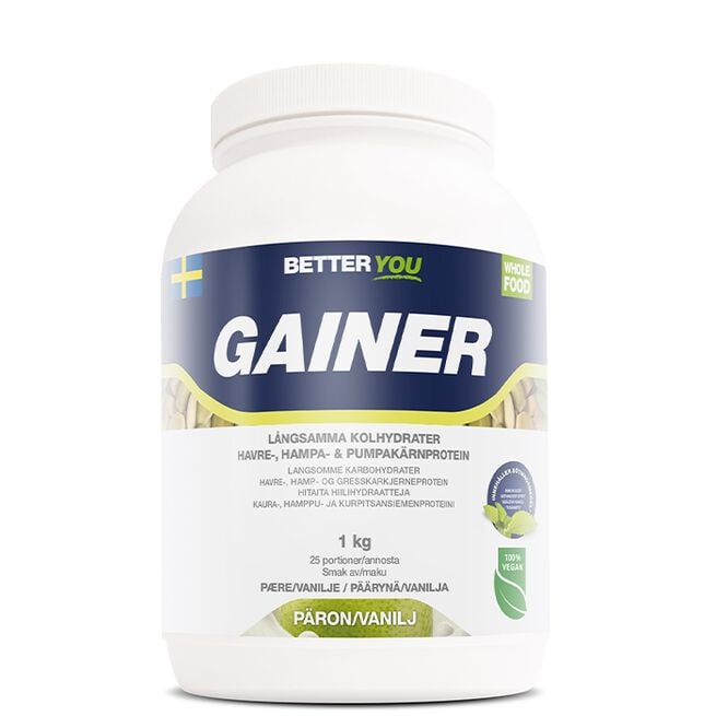Better You Whole Food Gainer Päron/Vanilj 1 kg Whole Food Gainer Päron/Vanilj 1 kg