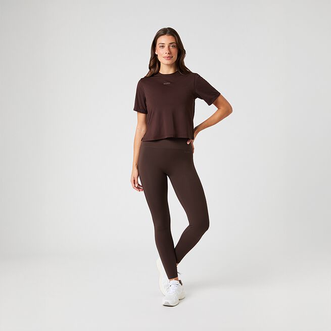 Borg Cropped T-shirt, Molé, L  Borg Cropped T-shirt Molé