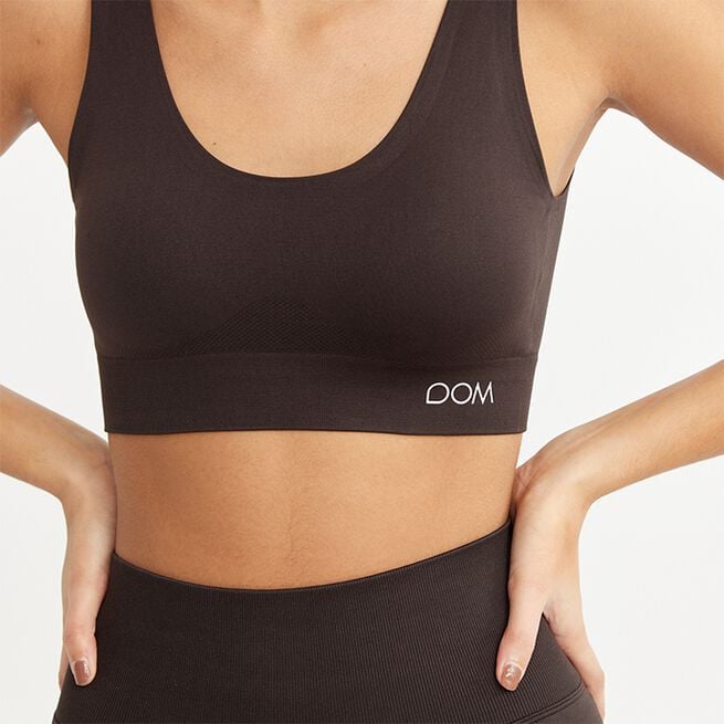Flow Bra, Dark Brown, XS Flow Sport-bh Mörkbrun