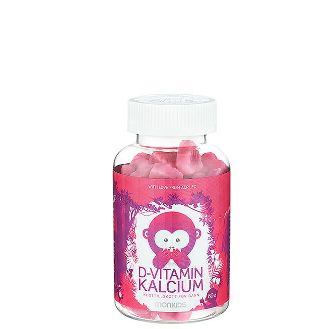 D-vitamin + kalcium, 60 tuggtabletter 