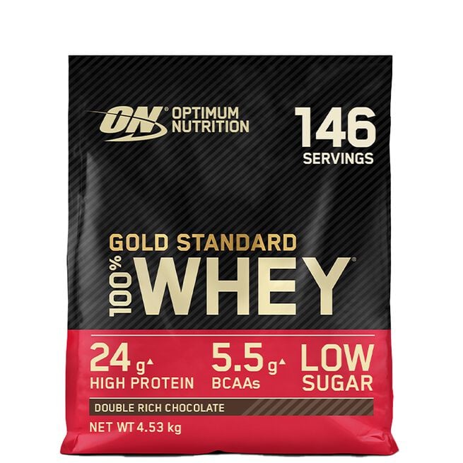 100% Whey Gold Std, 4545 g, Double Rich Chocolate  100% Whey Gold Standard Vassleprotein 4545 g Double Rich Chocolate