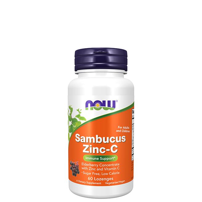NOW Foods Sambucus Zink+C 60 pastiller Sambucus Zink+C 60 pastiller