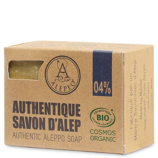 Aleppotvål 4% Lagerbärsolja 200 g  Aleppotvål 4% Lagerbärsolja 200 g