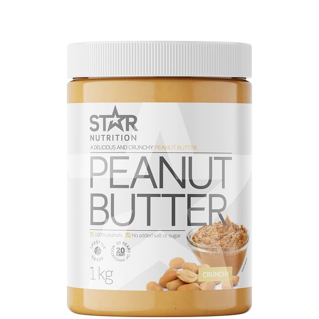 Peanut Butter, 1 kg, Crunchy Jordnötssmör 1 kg Crunchy
