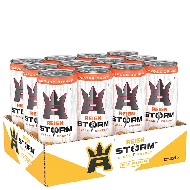 12 x Reign Storm Energy 335 ml Peach Nectarine 12 x Reign Storm Energidryck 335 ml Peach Nectarine
