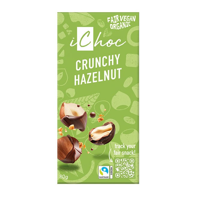Vegansk Choklad Hasselnötter 80 g  Vegansk Choklad Hasselnötter 80 g Choklad