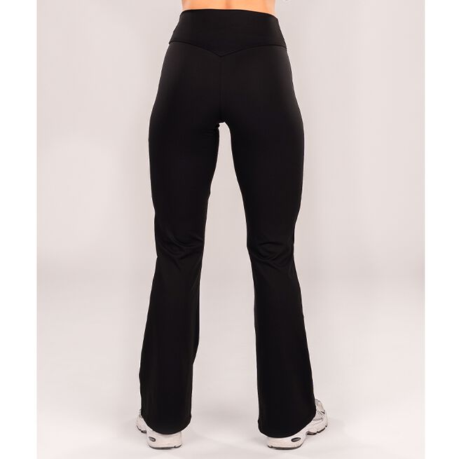 Star Flared Tights Black L  Flared Träningstights Svart