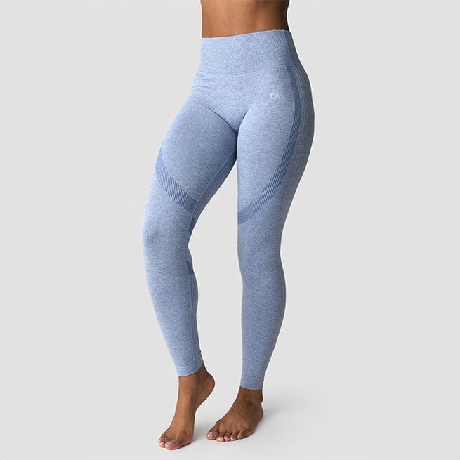 Soft Seamless Tights, Metal Blue Melange, L  Soft Seamless Tights Blå
