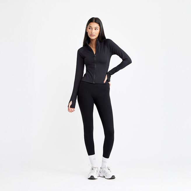Butter Soft Zip Cardigan, Black, XS  Zip Cardigan Svart