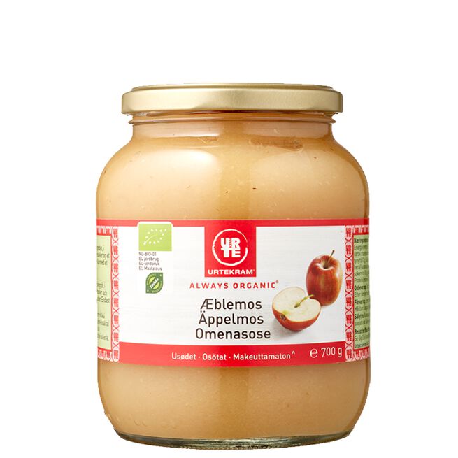 Osötad Äppelmos Urtekram Äppelmos Osötat 700 g Äpple