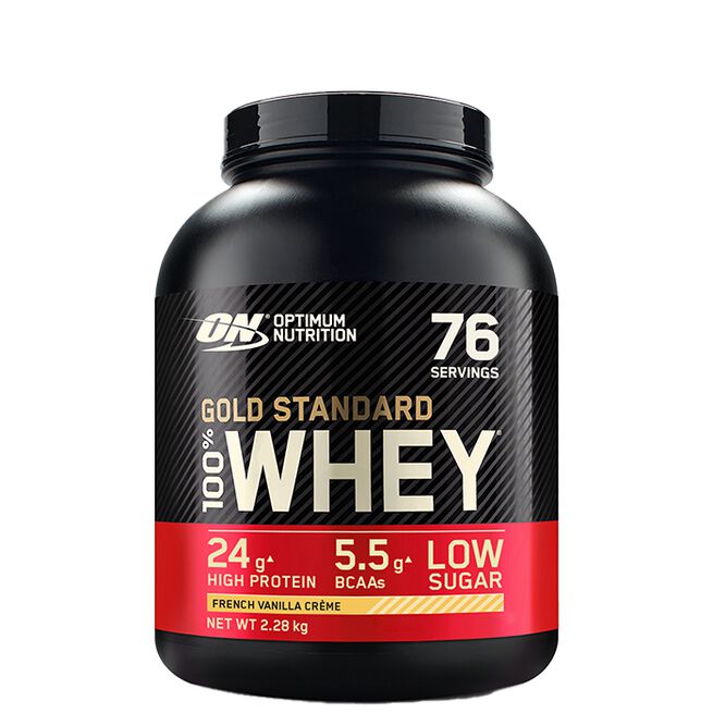 100% Whey Gold Std, 2273 g, French Vanilla 100% Whey Gold Standard Vassleprotein 2273 g French Vanilla
