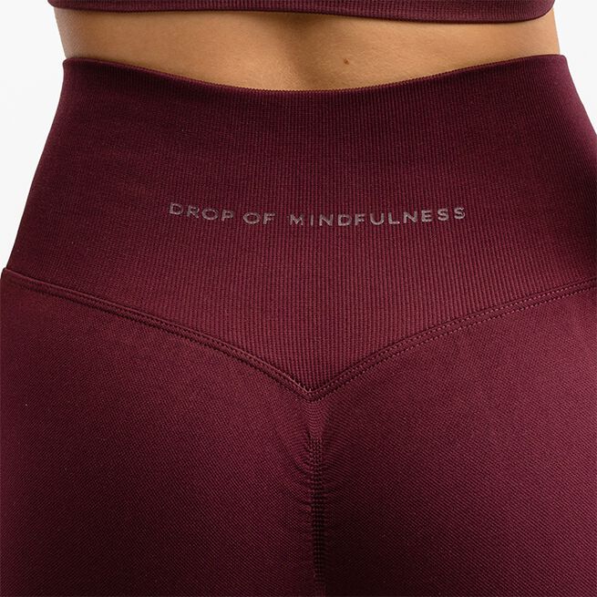 Seamless Scrunch Tights, Redwood, XS  Träningstights Rödbrun