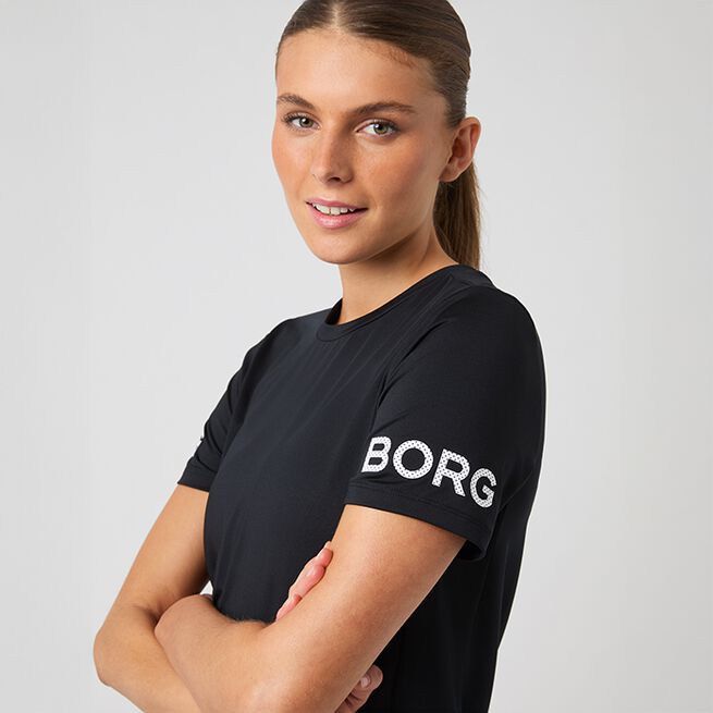 Borg T-shirt, Black Beauty, L  T-shirt Svart