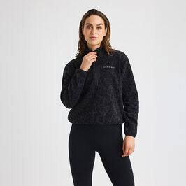 Thermal Half Zip Fleece, Grey Leo Print, L  Thermalfleece Halvzip Grå Leo