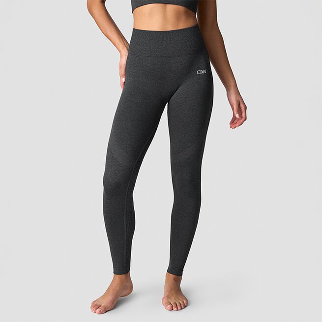 Soft Seamless Tights, Graphite Melange, L  Soft Seamless Tights, Graphite Melange