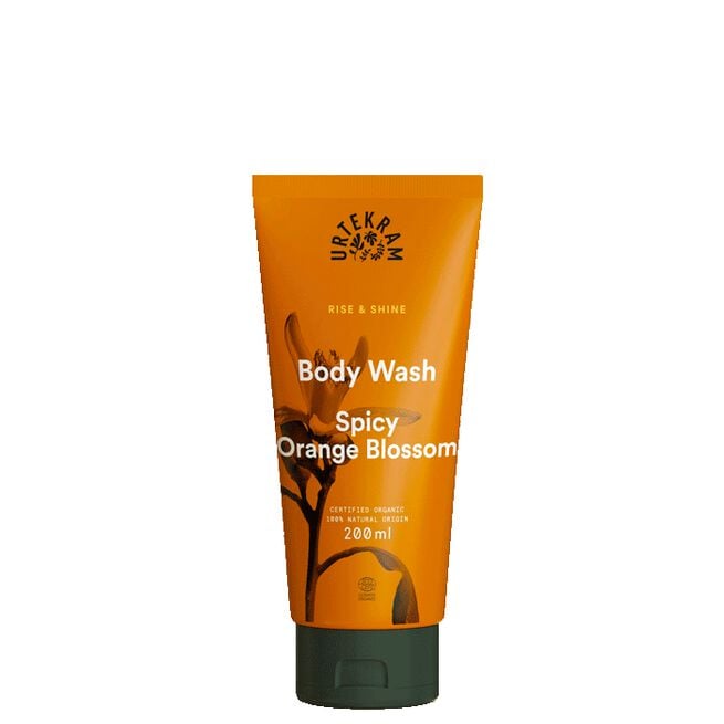 Rise & Shine Spicy Orange Blossom Body Wash, 200 ml Urtekram Spicy Orange Blossom Duschtvål 200 ml