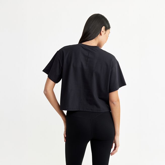 Butter Soft Cropped Tee, Black, XS  Butter T-shirt Svart