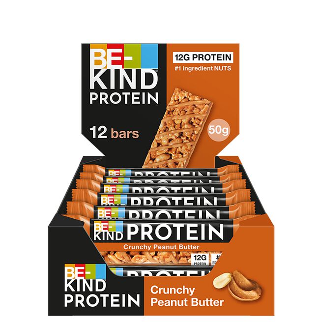12 x BeKind Protein Bar 50 g Crunchy Peanut Butter 12 x Protein Bar 50 g Crunchy Jordnötssmör Crunchy Peanut Butter