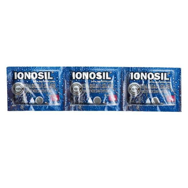 Kolloidalt silver 3 x 10 ml i påse i remsa 