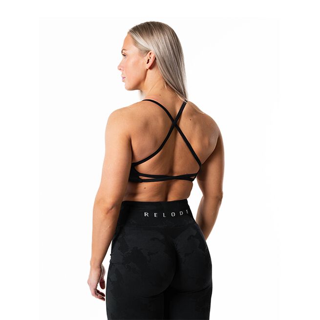 Relode Prime Seamless Camo Top, Black, L  Prime Seamless Camo Sport-bh Svart