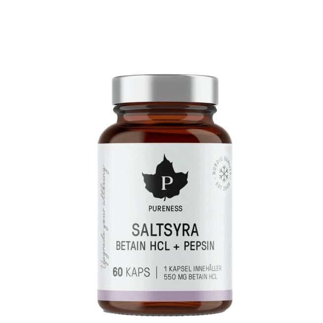 Beteine HCL -saltsyra 60 kapslar 