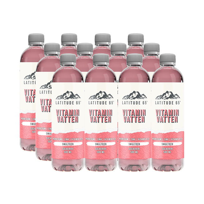 12 x Latitude 65, Vitaminvatten, 500 ml, Smultron 12 x Latitude 65, Vitaminvatten, 500 ml Smultron