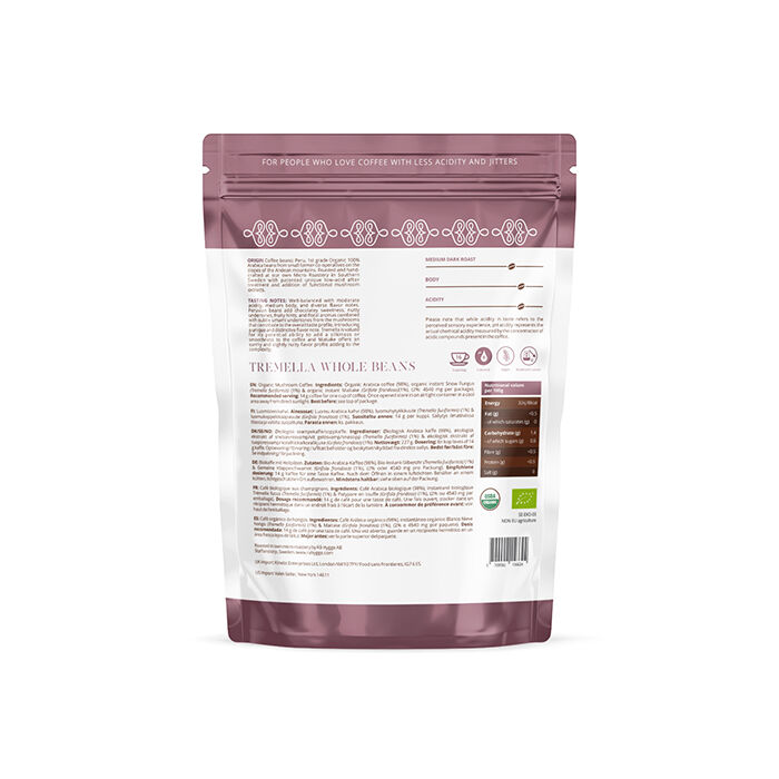 L&aring;gsyrlig Tremella and Maitake specialkaffe Hela b&ouml;nor EKO 227g