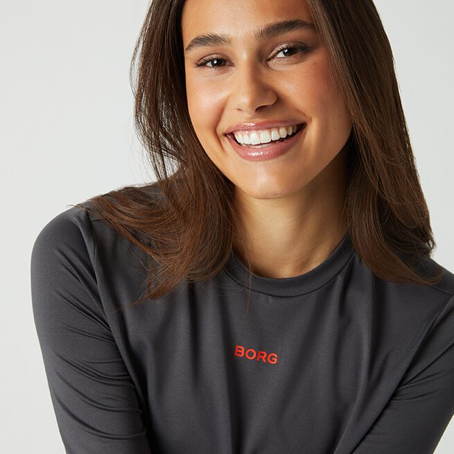 Björn Borg Long Sleeve T-Shirt, Asphalt Borg Long Sleeve T-Shirt, Asphalt