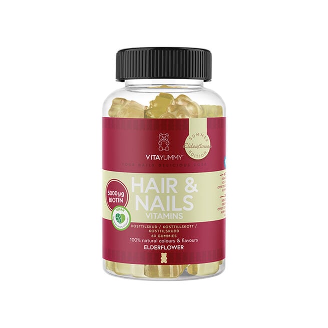 Hair & Nails Elderflower Summer Edition 2025 60 st  Hår & Naglar Gummies Fläder 60 st