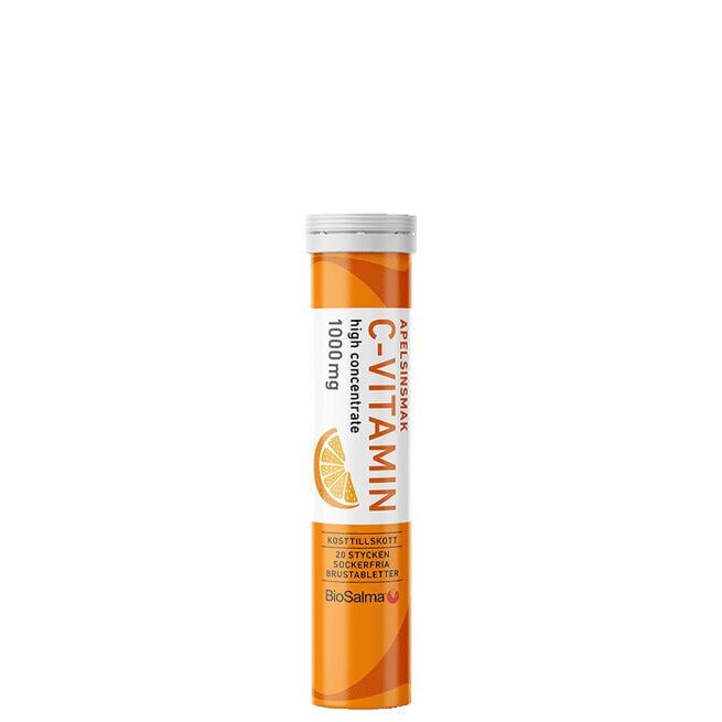 C-vitamin 1000mg Apelsin 20 brustabletter C-vitamin 1000mg 20 brustabletter Apelsin Apelsin