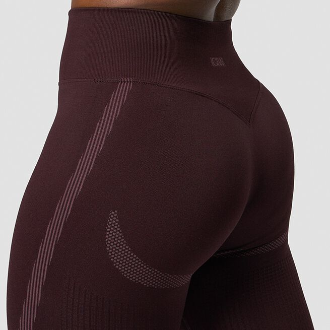 Impact Seamless V-shape Tights, Burgundy, M  Impact Seamless V-shape Tights, Burgundy