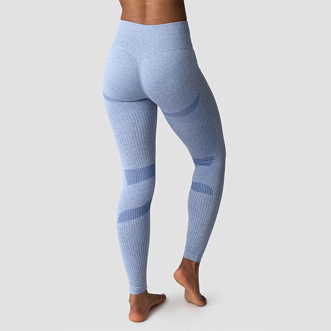 Soft Seamless Tights, Metal Blue Melange, L  Soft Seamless Tights Blå