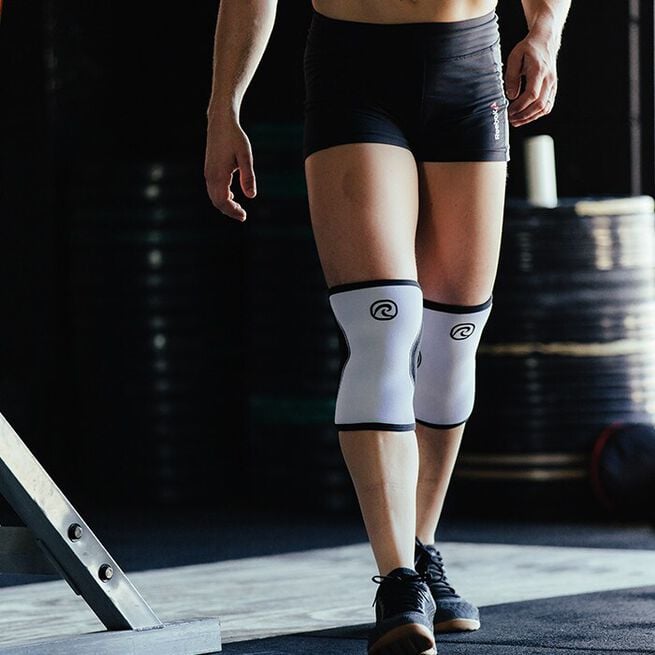 RX Knee Sleeve, 5mm, White/Black, XS  RX Knäskydd 5mm Vit/Svart