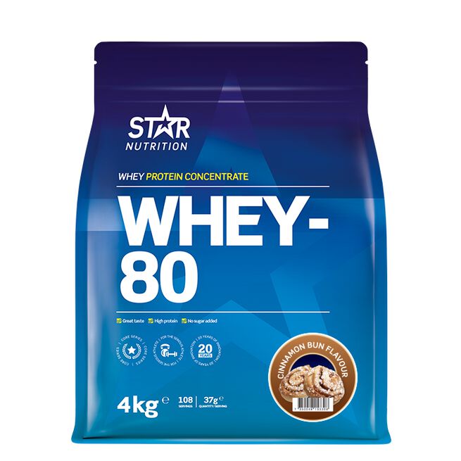 Star Nutrition Whey-80 4kg Whey-80 Vassleprotein 4 kg Cinnamon bun