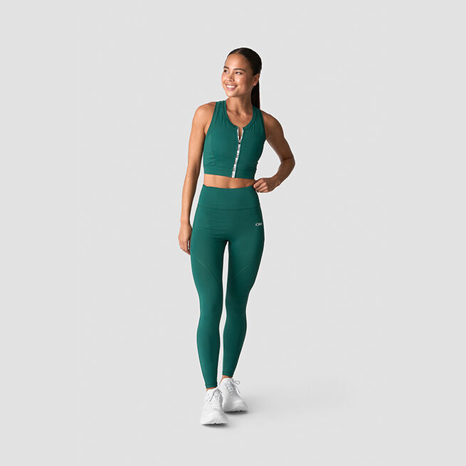 ICIW Contrast Sports Bra, Deep Emerald Contrast Sport-BH Grön